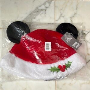 Disney Parks 2023 Mickey Mouse Santa Bucket Christmas Hat NWT